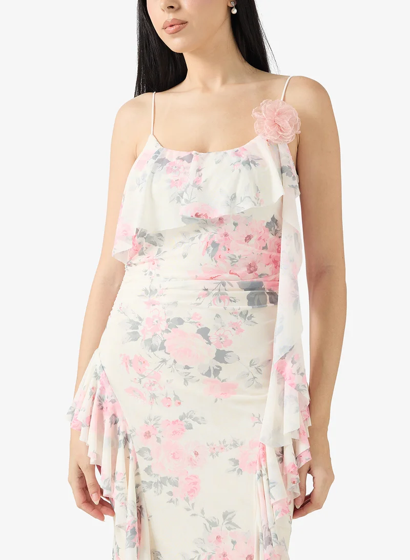 ELLA  Floral Dress With Ruffles for Women | Best Price UAE